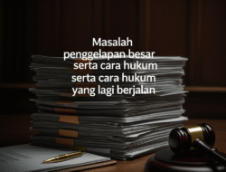 Masalah penggelapan besar serta cara hukum yang lagi berjalan